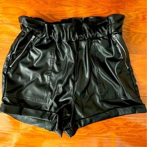 Leather High Wasted Short